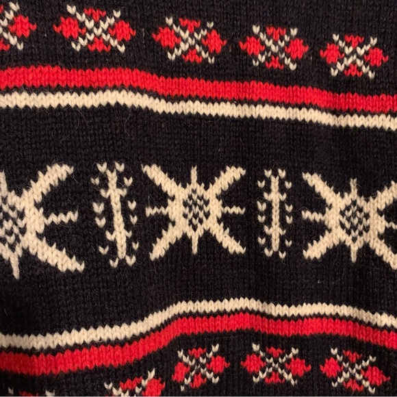 Vintage 70’s fisherman hand knit wool ski sweater - Picture 2 of 5